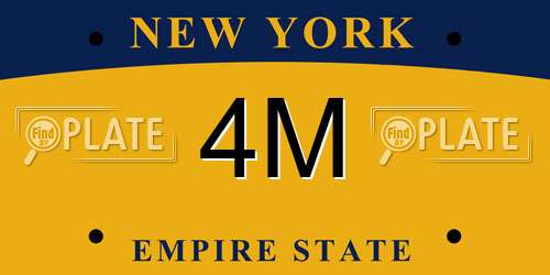 4M New York License Plate