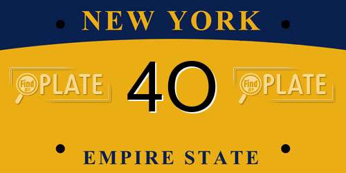 4O New York License Plate