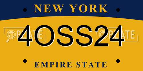 4OSS24 New York License Plate