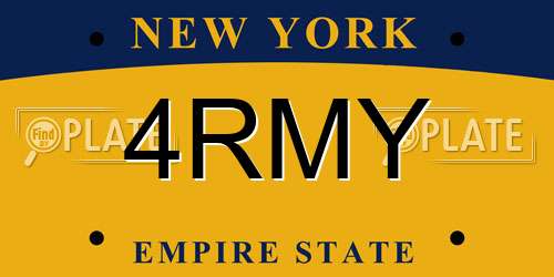 4RMY New York License Plate