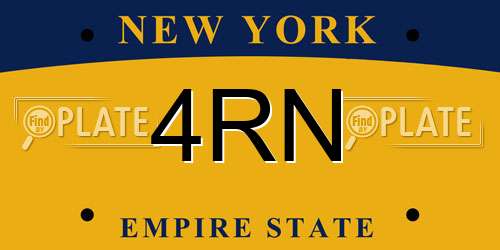 4RN New York License Plate