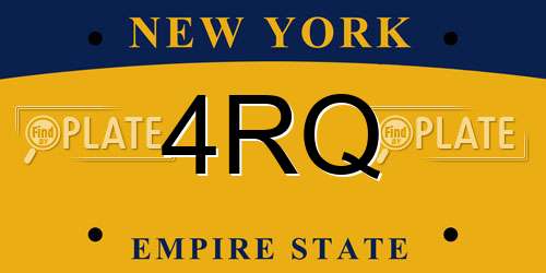 4RQ New York License Plate