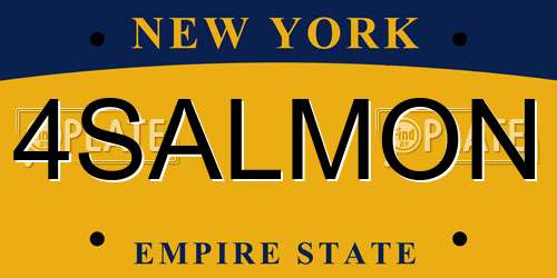 4SALMON New York License Plate