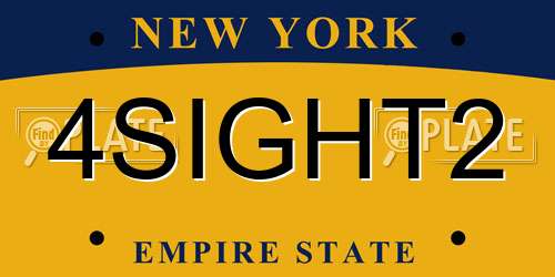 4SIGHT2 New York License Plate