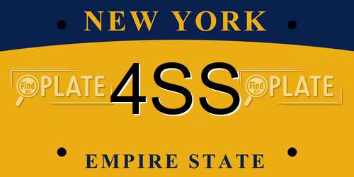 4SS New York License Plate