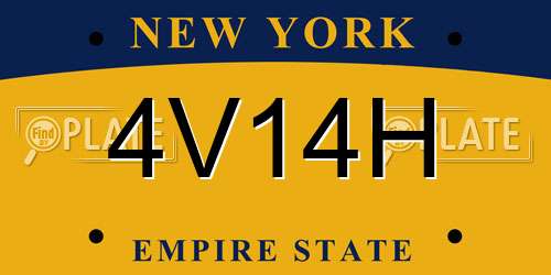 4V14H New York License Plate