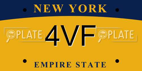 4VF New York License Plate