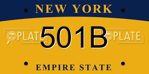 501B New York License Plate