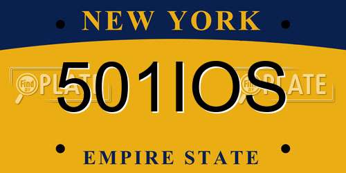501IOS New York License Plate