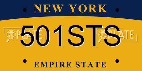 501STS New York License Plate