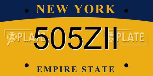505ZII New York License Plate