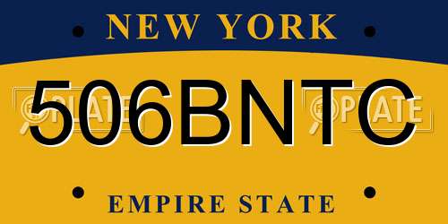 506BNTC New York License Plate