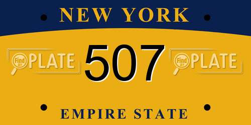 507 New York License Plate