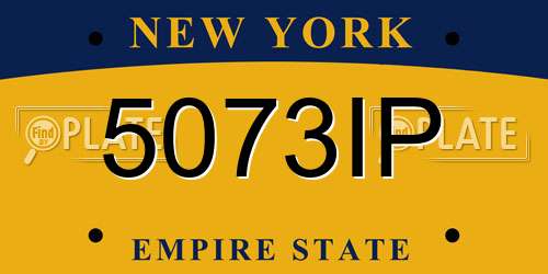 5073IP New York License Plate