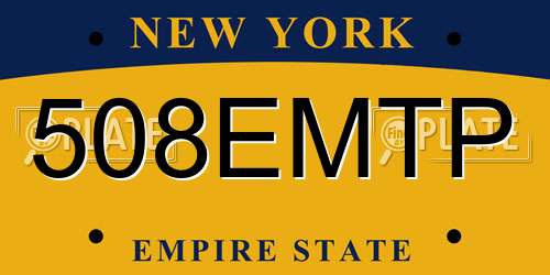 508EMTP New York License Plate