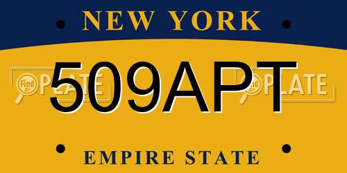 509APT New York License Plate