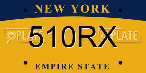 510RX New York License Plate