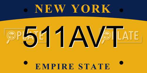 511AVT New York License Plate