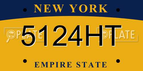 5124HT New York License Plate
