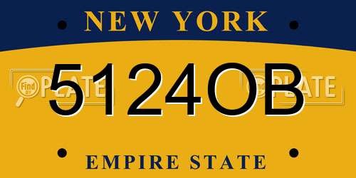 5124OB New York License Plate