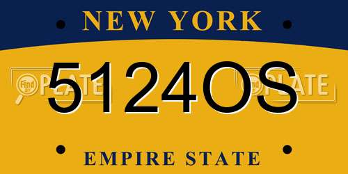 5124OS New York License Plate