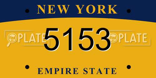 5153 New York License Plate