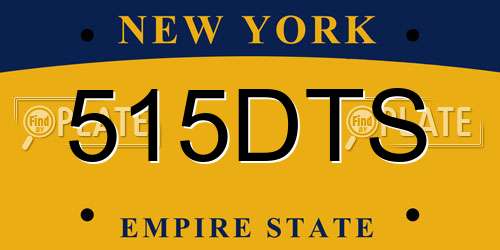515DTS New York License Plate