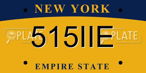 515IIE New York License Plate