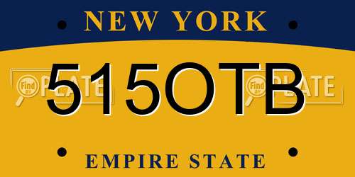 515OTB New York License Plate