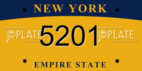 5201 New York License Plate