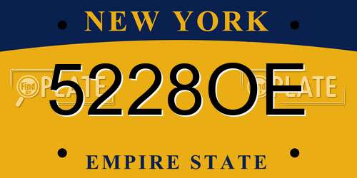 5228OE New York License Plate