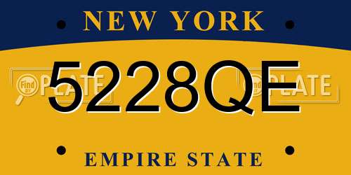 5228QE New York License Plate