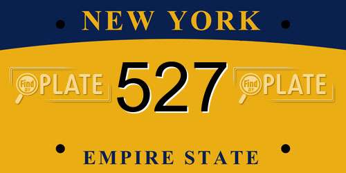 527 New York License Plate