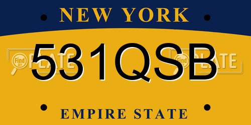 531QSB New York License Plate