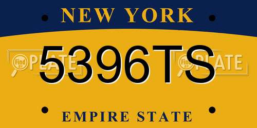 5396TS New York License Plate