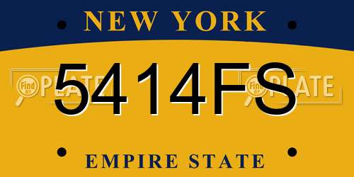 5414FS New York License Plate