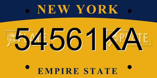 54561KA New York License Plate