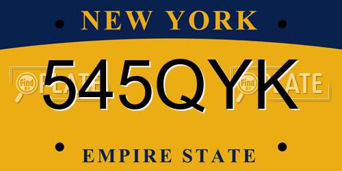 545QYK New York License Plate