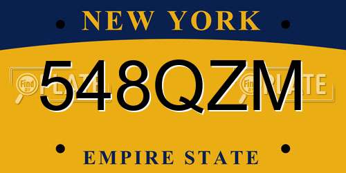 548QZM New York License Plate
