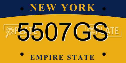 5507GS New York License Plate