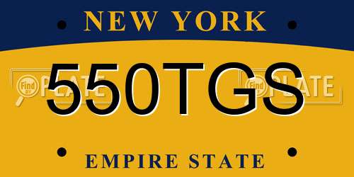 550TGS New York License Plate
