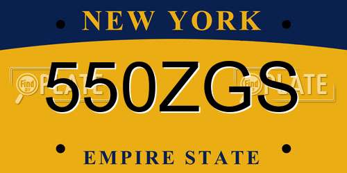 550ZGS New York License Plate