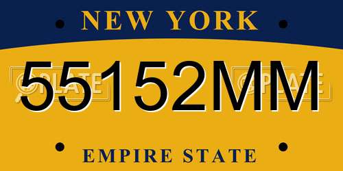 55152MM New York License Plate
