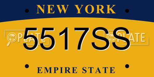 5517SS New York License Plate