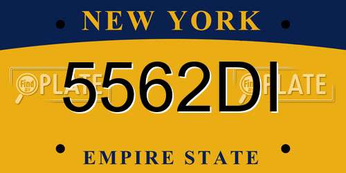 5562DI New York License Plate
