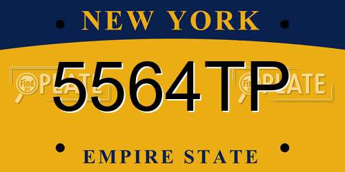 5564TP New York License Plate
