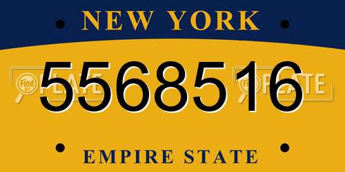 5568516 New York License Plate