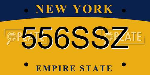 556SSZ New York License Plate