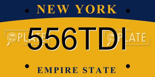 556TDI New York License Plate