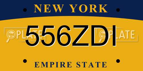 556ZDI New York License Plate